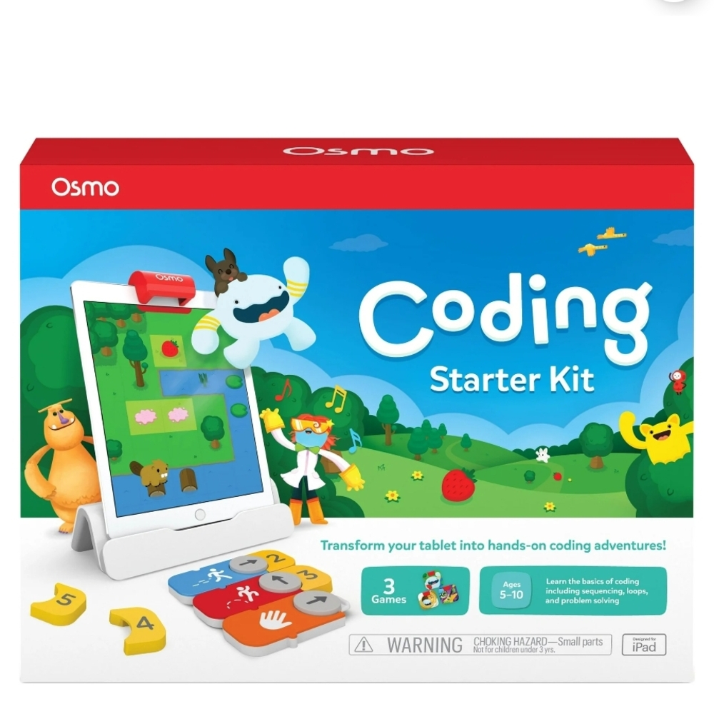 Osmo Coding Starter Kit for Kids - Red, Blue, Yellow